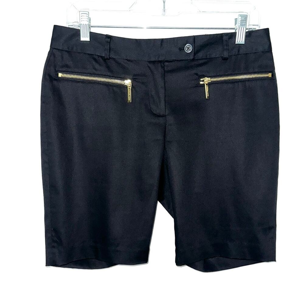 MICHAEL Michael Kors Black Zip Pocket City Shorts Size 4